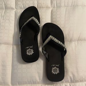 Yellow Box flip flops